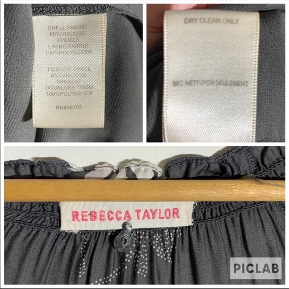 Rebecca Taylor Silk Floral Dress Sz 0 - Picture 6 of 6